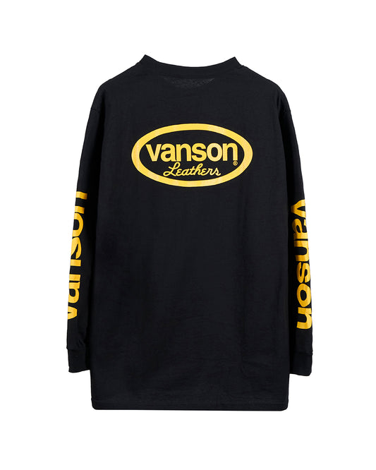 VANSON × MASSES T-SHIRT L/S_BLACK バンソン マシス コラボ MSV-2604