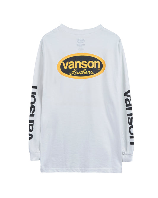 VANSON × MASSES T-SHIRT L/S_WHITE バンソン マシス コラボ MSV-2604