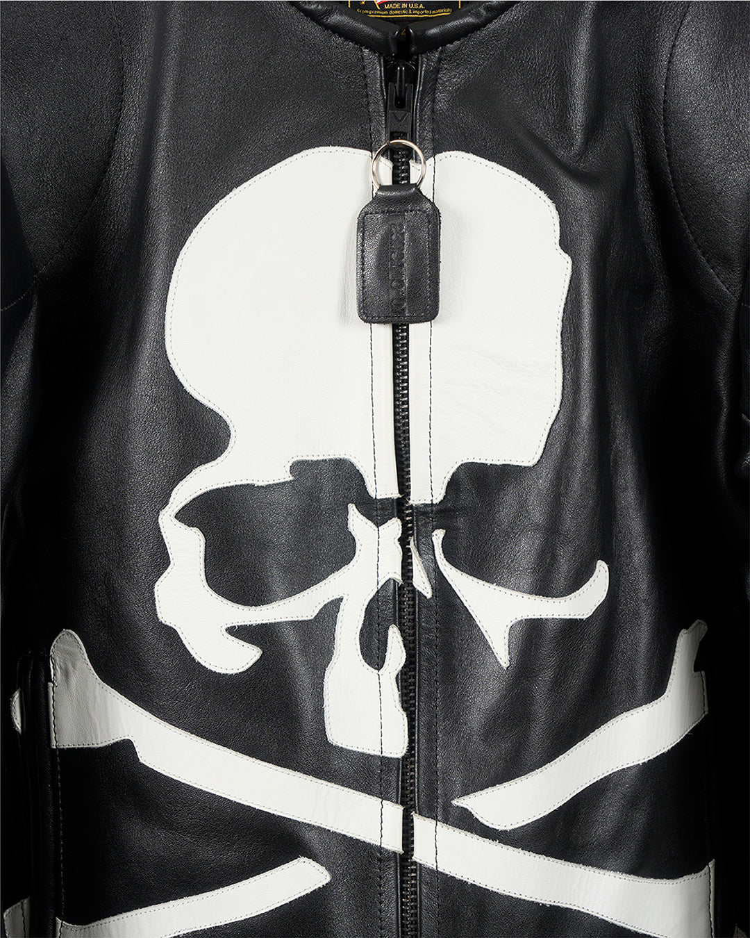 VANSON × MASTERMIND  LEATHER JACKET BONE バンソン マスターマインド コラボ MW24C13-BL100