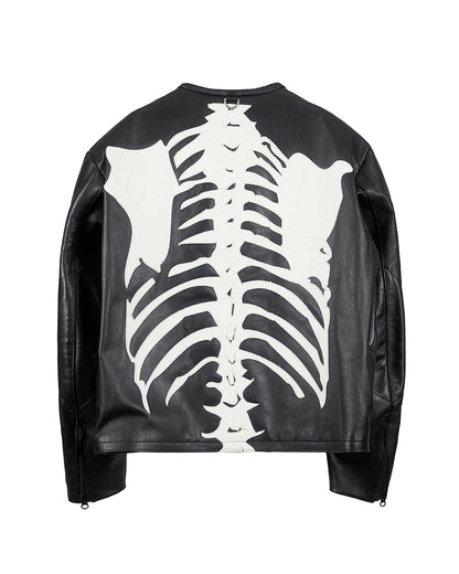 VANSON × MASTERMIND  LEATHER JACKET BONE バンソン マスターマインド コラボ MW24C13-BL100