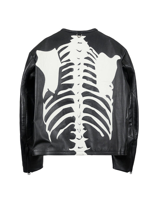 VANSON × MASTERMIND  LEATHER JACKET BONE バンソン マスターマインド コラボ MW24C13-BL100