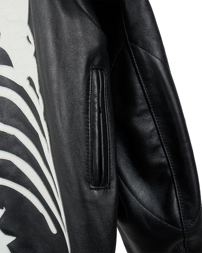 VANSON × MASTERMIND  LEATHER JACKET BONE バンソン マスターマインド コラボ MW24C13-BL100