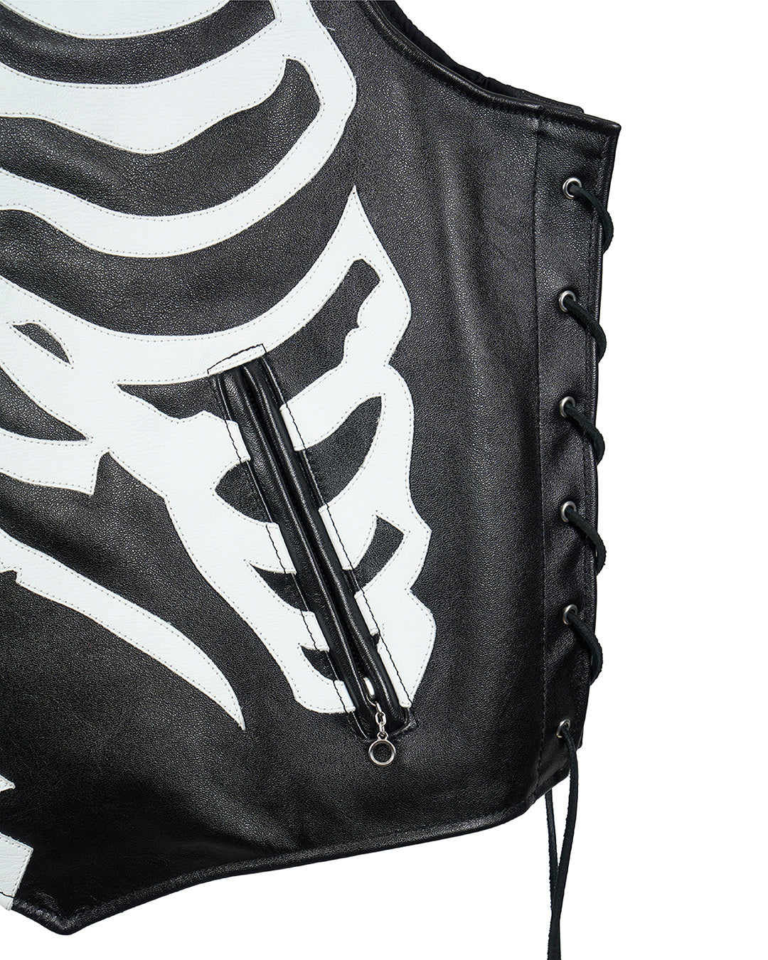 VANSON × MASTERMIND  LEATHER BONES VEST バンソン マスターマインド コラボ MW25C15-VE100