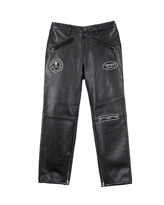 VANSON × MASTERMIND  LEATHER PANTS WS22 BONE バンソン マスターマインド コラボ MW24C13-PA100