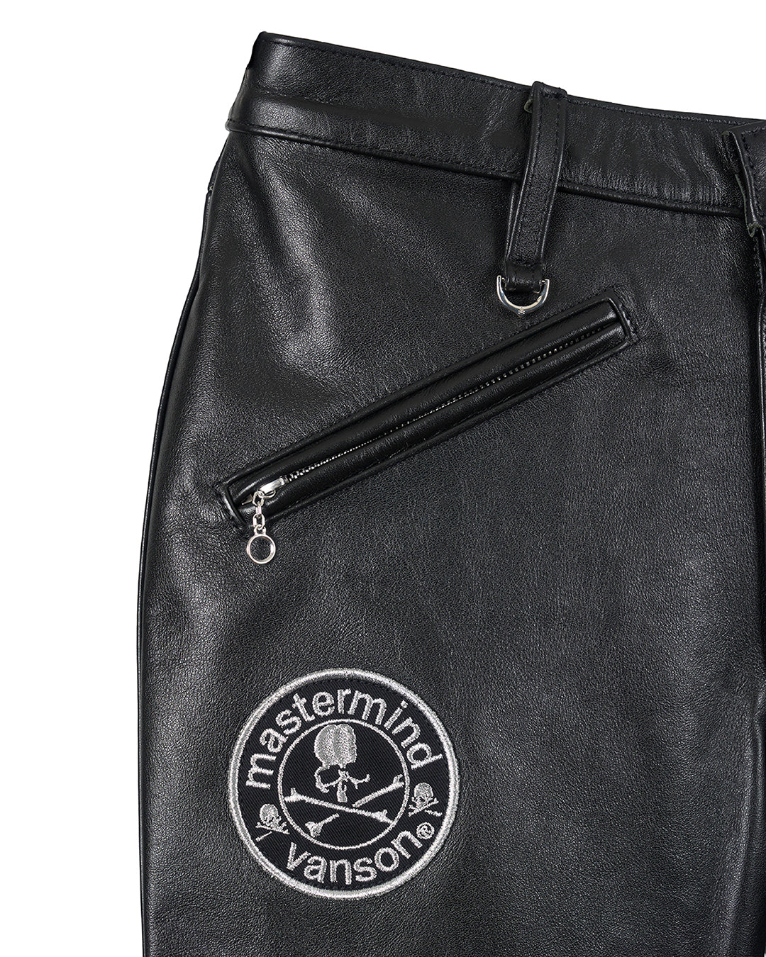 VANSON × MASTERMIND  LEATHER PANTS WS22 BONE バンソン マスターマインド コラボ MW24C13-PA100