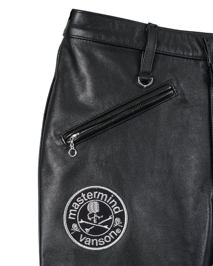 VANSON × MASTERMIND  LEATHER PANTS WS22 BONE バンソン マスターマインド コラボ MW24C13-PA100