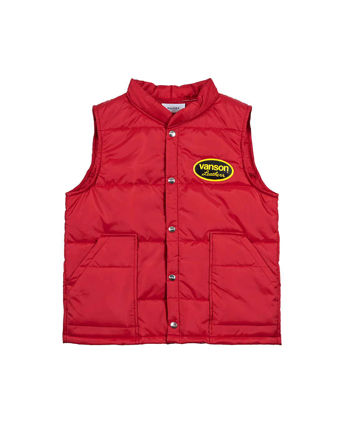 VANSON × MASSES NYLON VEST_RED MSV-2602
