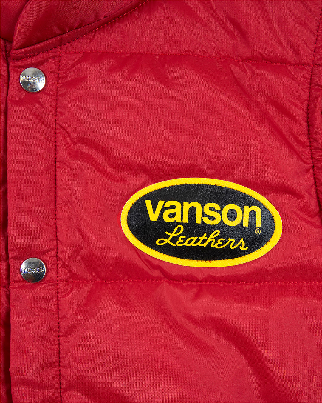 VANSON × MASSES NYLON VEST_RED バンソン マシス コラボ MSV-2602