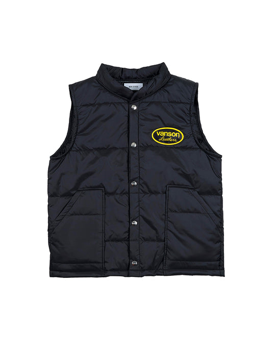 VANSON × MASSES NYLON VEST_BLACK バンソン マシス コラボ MSV-2602