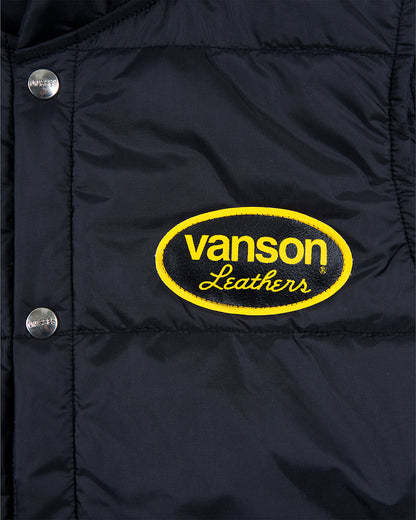 VANSON × MASSES NYLON VEST_BLACK バンソン マシス コラボ MSV-2602
