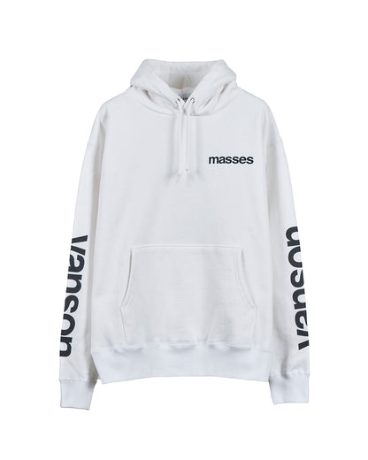 VANSON × MASSES SWEAT HOODED_WHITE バンソン マシス コラボ MSV-2605