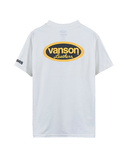 VANSON × MASSES T-SHIRT_WHITE バンソン マシス コラボ MSV-2603