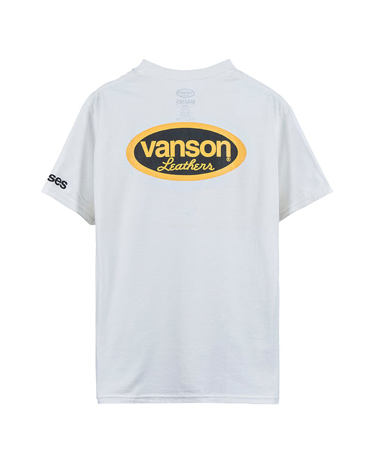 VANSON × MASSES T-SHIRT_WHITE バンソン マシス コラボ MSV-2603