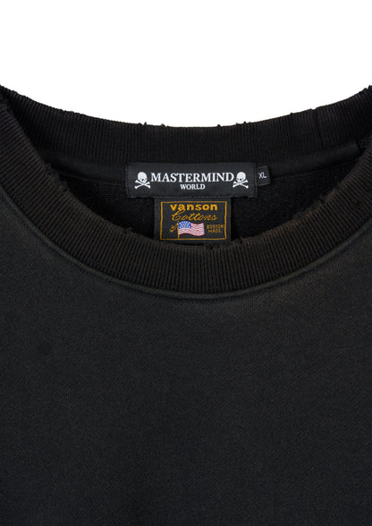 VANSON × MASTERMIND WORLD CREWNECK SWEATSHIRT DAMAGE [REGULAR FIT]