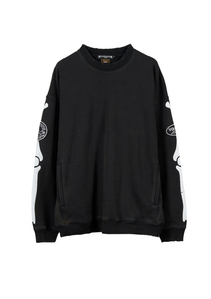 VANSON × MASTERMIND WORLD CREWNECK SWEATSHIRT DAMAGE [BOXY FIT]