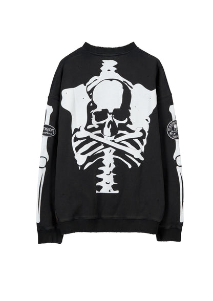 VANSON × MASTERMIND WORLD CREWNECK SWEATSHIRT DAMAGE [BOXY FIT]