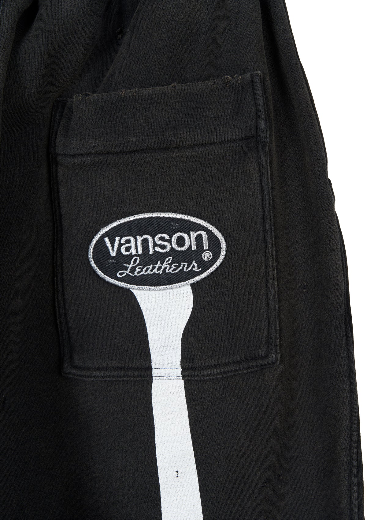 VANSON × MASTERMIND WORLD SWEAT PANTS DAMAGE